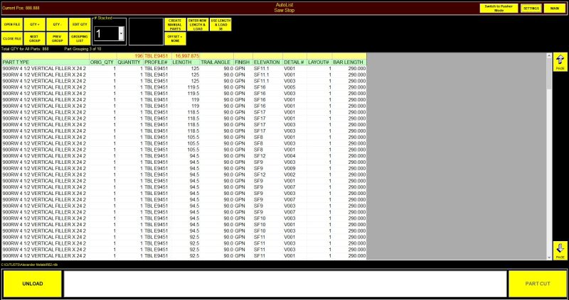APS - Auto Pusher System Automatic Optimizing Industrial Upcut Saw System