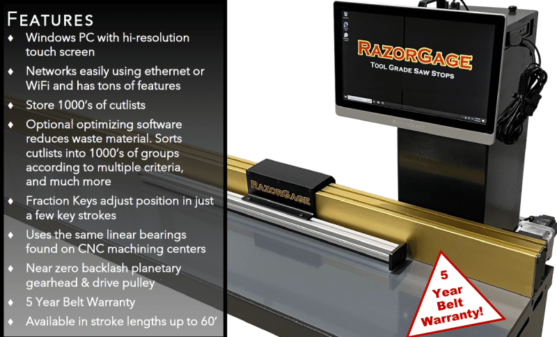 RAZORGAGE RG3 AUTOMATIC SAW MEASURING SYSTEM