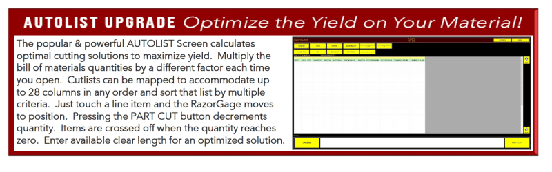 RAZORGAGE XT-PC MEASURING STOP FOR SAWS (+Optional Tables)