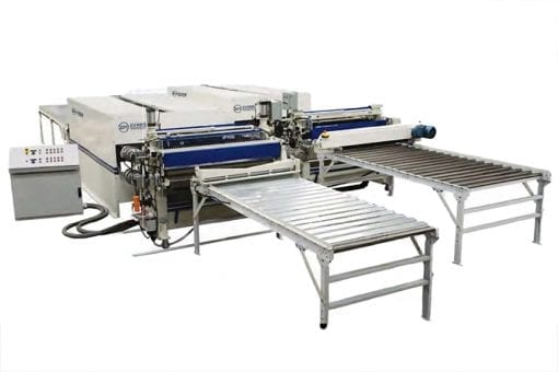 The Evans Midwest CLS 400/500 Water-Based Laminating System With Two Side-by-Side Glue Spreaders