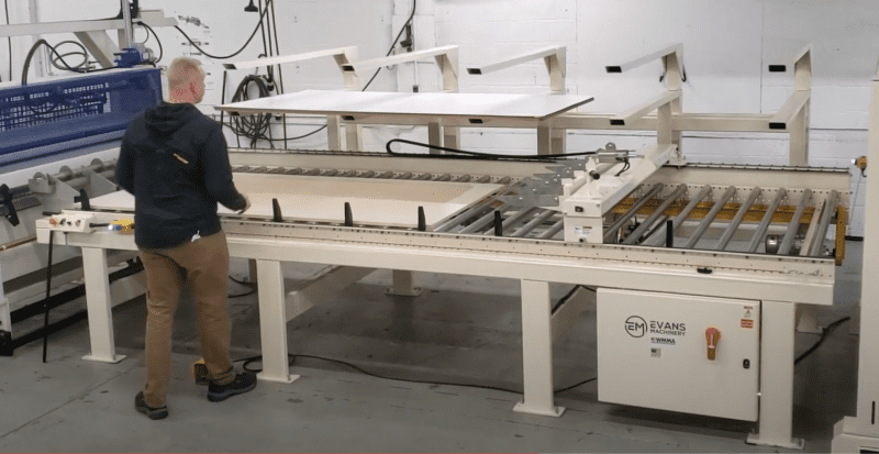 Evans Midwest LT4280 Layup Table/ Indexing Table + Motorized Laminate Rack