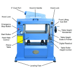 Oliver 22” Planer with HCX Helical Cutterhead - 4455.103T - 7.5HP, 1Ph