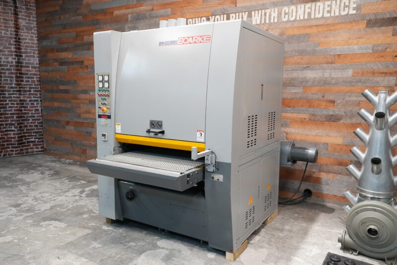 LOADED Boarke BKM-43103RRK (3) Head 42" Wide Belt Sander (3 NEW DRUMS)